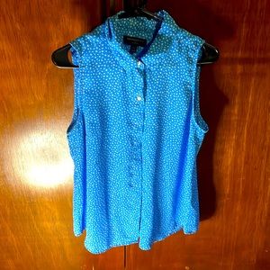 Blue and white design shirt